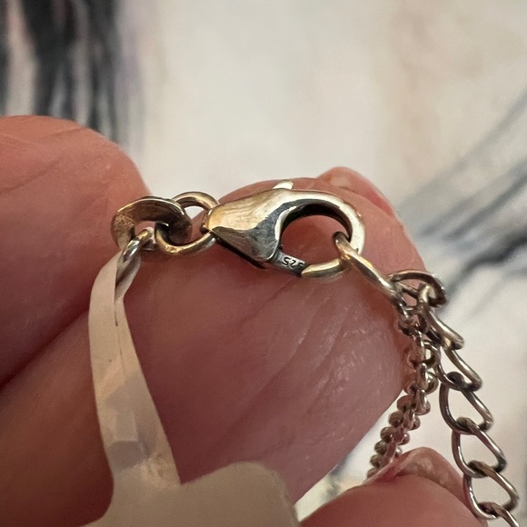 ❤️ Pink Dahlia Turquoise 925 Southwestern Navajo Style Bar Necklace 18+2” 21.6gm - Picture 4 of 16